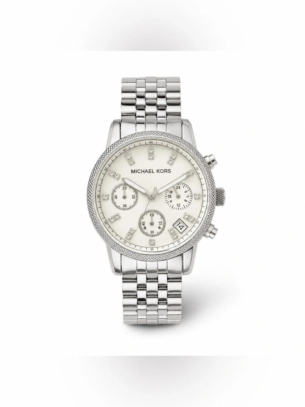 Michael Kors Metallic Silver Chronograph Watch